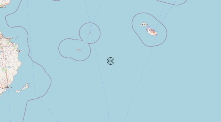 Terremoto Tunisia [Sea] – Magnitudo 3.1