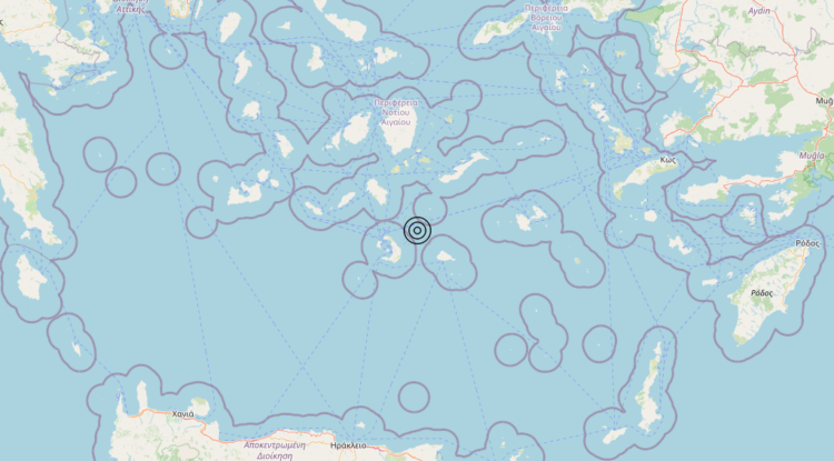 Terremoto Dodecanese Islands, Greece [Sea: Greece] – Magnitudo 4.7