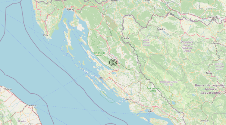 Terremoto Costa Croata Settentrionale (CROAZIA) – Magnitudo 5.2