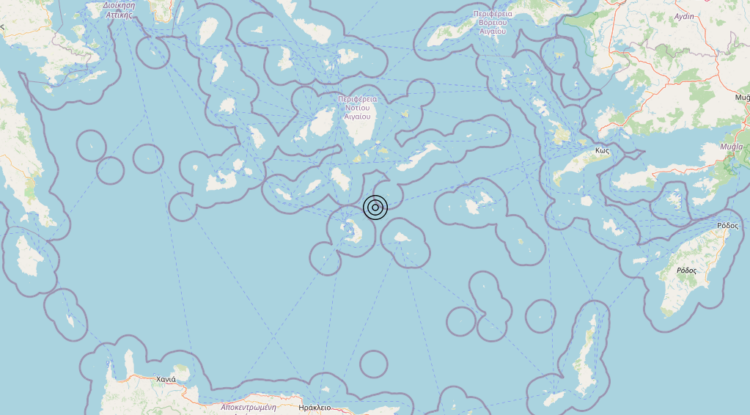 Terremoto Dodecanese Islands, Greece [Sea: Greece] – Magnitudo 4.7