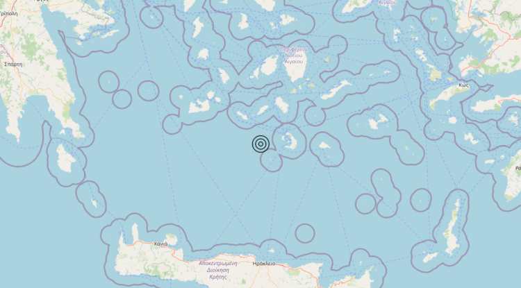 Terremoto Dodecanese Islands, Greece [Sea: Greece] – Magnitudo 4.7