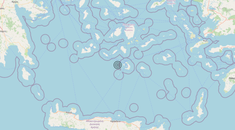 Terremoto Dodecanese Islands, Greece [Sea: Greece] – Magnitudo 5.0
