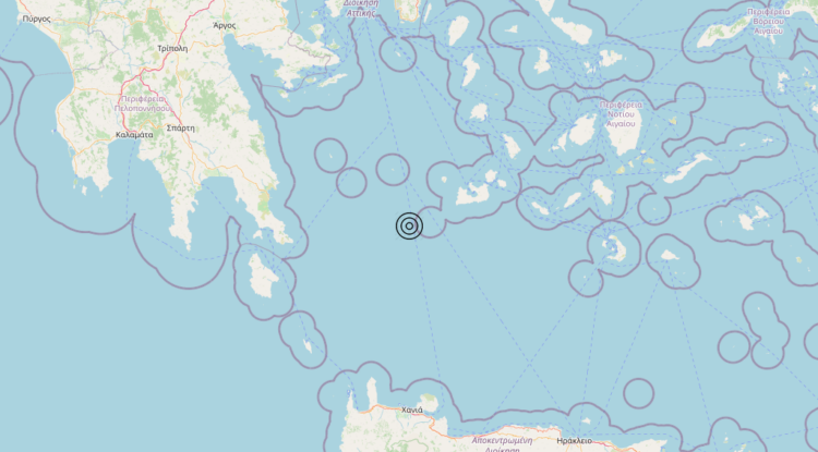 Terremoto Southern Greece [Sea: Greece] – Magnitudo 4.7