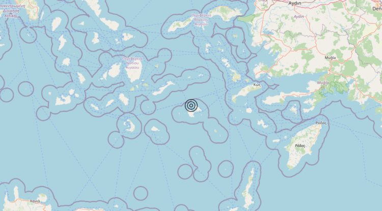 Terremoto Dodecanese Islands, Greece [Sea: Greece] – Magnitudo 4.6