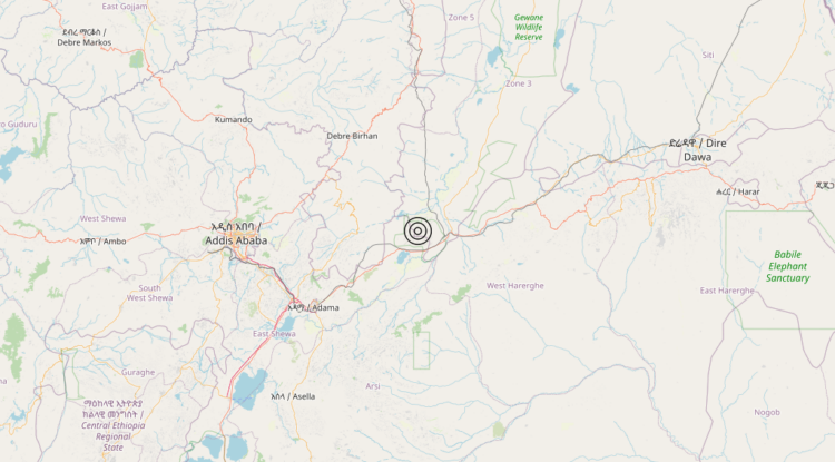 Terremoto Ethiopia – Magnitudo 6.2