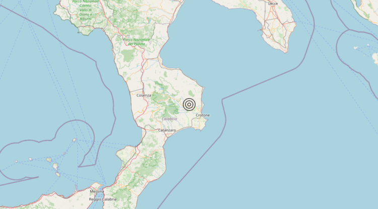 Terremoto 2 km E Santa Severina (KR) – Magnitudo 3.4
