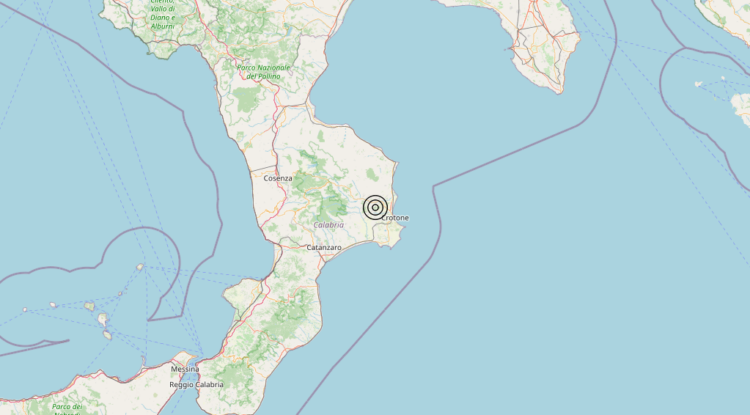 Terremoto 5 km N Cutro (KR) – Magnitudo 3.1