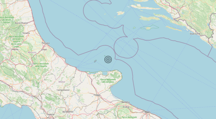 Terremoto Costa Garganica (Foggia) – Magnitudo 3.6