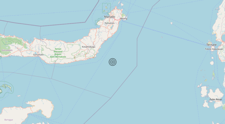 Terremoto Minahassa Peninsula, Sulawesi, Indonesia [Sea: Indonesia] – Magnitudo 6.0