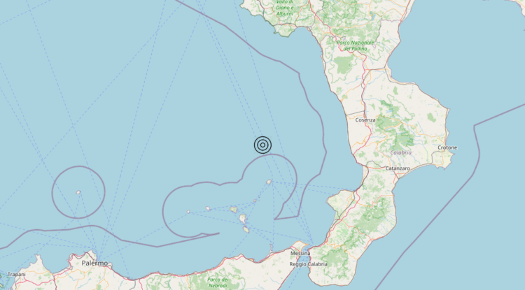 Terremoto Tirreno Meridionale (MARE) – Magnitudo 3.0