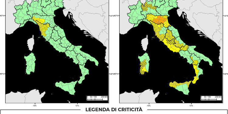 Bollettino di allerta meteo del 11/03/2025