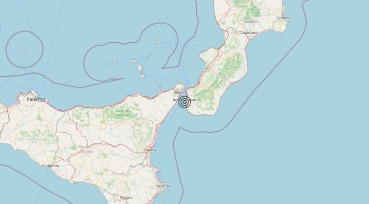 Terremoto Stretto di Messina (Reggio di Calabria, Messina) – Magnitudo 3.4