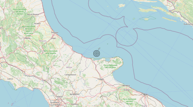 Terremoto Costa Garganica (Foggia) – Magnitudo 4.7