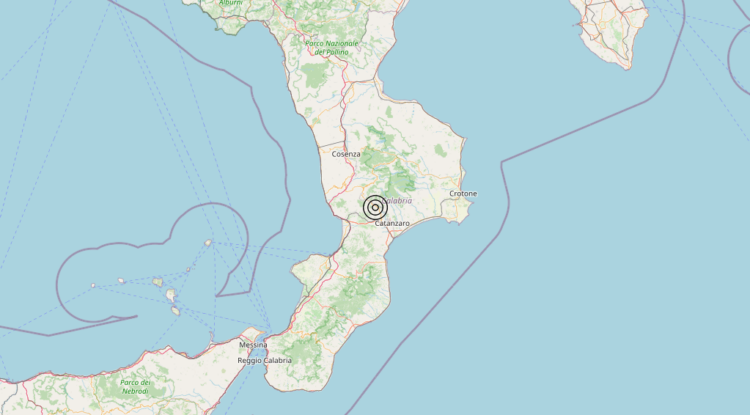 Terremoto 1 km SE Miglierina (CZ) – Magnitudo 3.0 Terremoto 1 km SE Miglierina (CZ) – Magnitudo 3.0