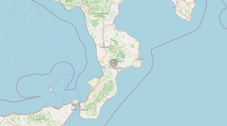 Terremoto 1 km W Tiriolo (CZ) – Magnitudo 3.4