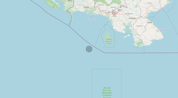 Terremoto South of Panama [Sea: Panama] – Magnitudo 6.2