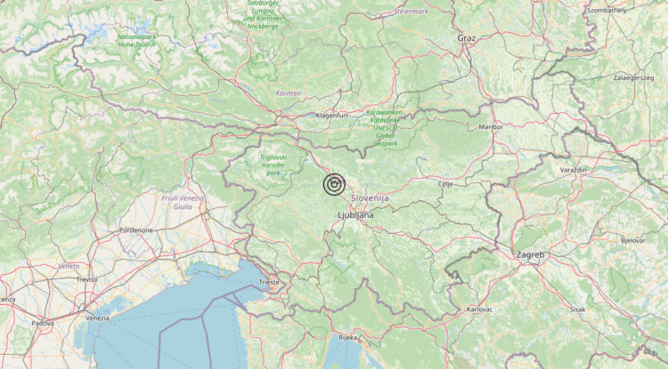 Terremoto Slovenia (SLOVENIA) – Magnitudo 3.1