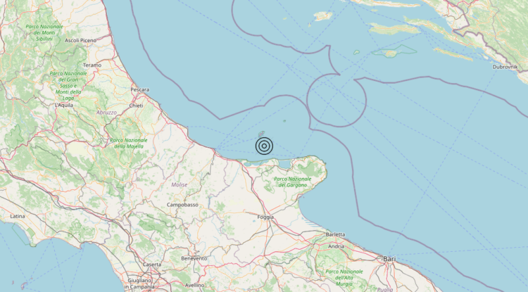 Terremoto Costa Garganica (Foggia) – Magnitudo 3.7
