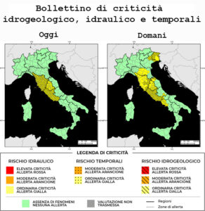 Bollettino di allerta meteo del 14/04/2025