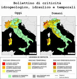 Bollettino di allerta meteo del 16/04/2025