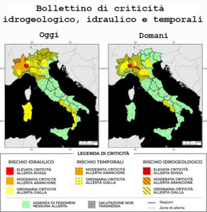Bollettino di allerta meteo del 17/04/2025