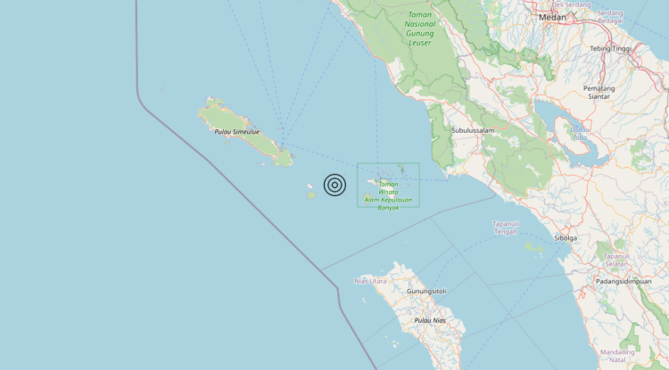 Terremoto Northern Sumatera, Indonesia [Sea: Indonesia] – Magnitudo 6.0