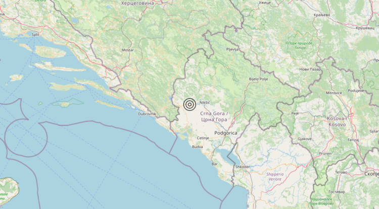 Terremoto Montenegro [Land] – Magnitudo 3.4