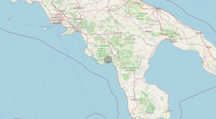 Terremoto Golfo di Policastro (Salerno, Potenza) – Magnitudo 3.1
