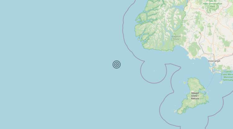 Terremoto Off west coast of South Island, New Zealand [Sea: New Zealand] – Magnitudo 6.7
