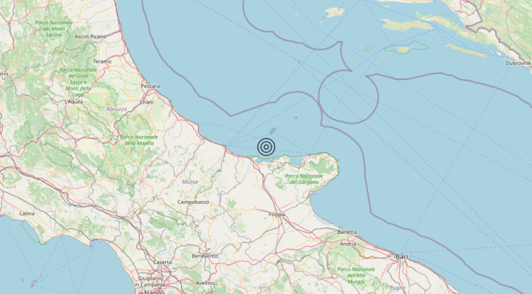 Terremoto Costa Garganica (Foggia) – Magnitudo 4.8