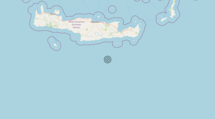 Terremoto Crete, Greece [Sea: Greece] – Magnitudo 4.7