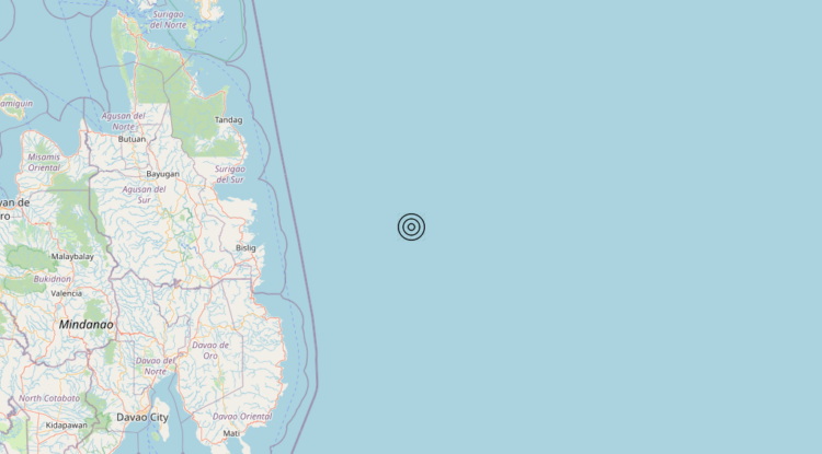 Terremoto Philippines [Sea] – Magnitudo 5.7