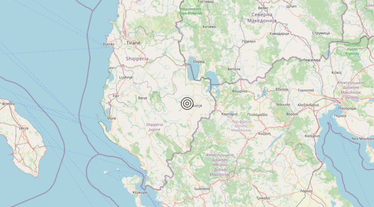 Terremoto Confine Grecia-Albania (GRECIA, ALBANIA) – Magnitudo 3.3