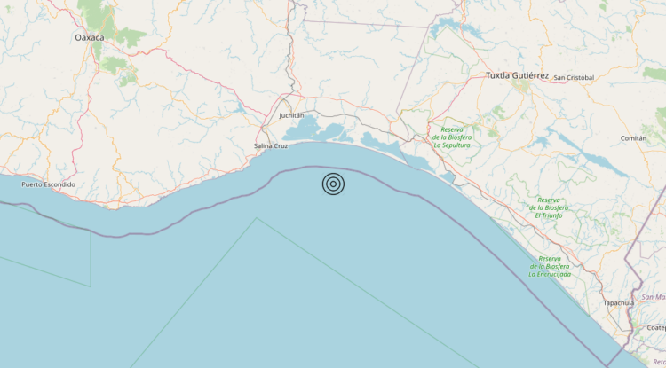 Terremoto Near coast of Oaxaca, Mexico [Sea: Mexico] – Magnitudo 5.5
