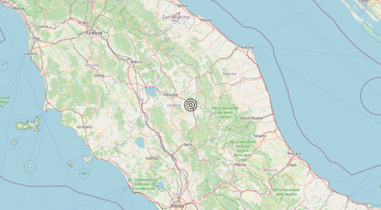 Terremoto 2 km SW Foligno (PG) – Magnitudo 3.4