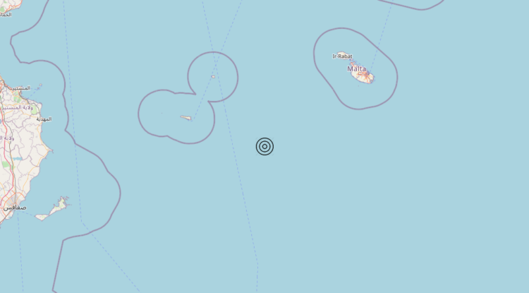 Terremoto Tunisia [Sea] – Magnitudo 3.3