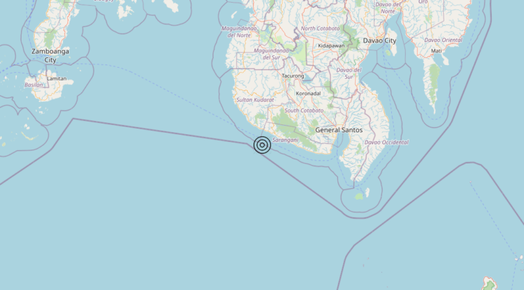 Terremoto Philippines [Sea] – Magnitudo 6.0