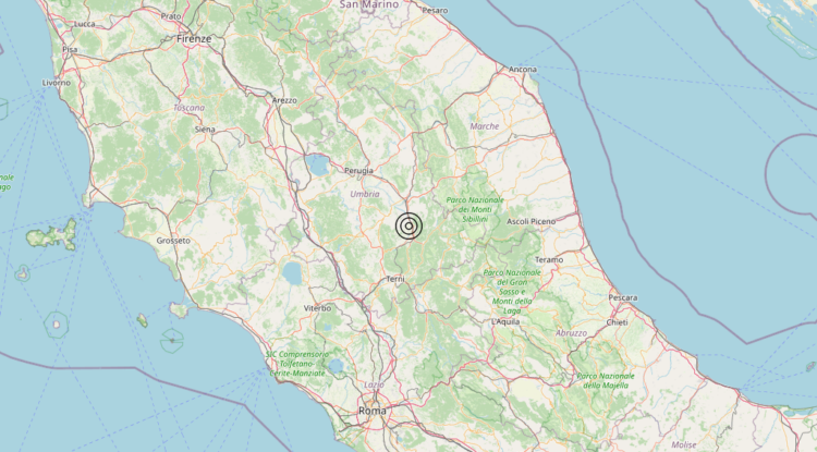 Terremoto 5 km N Spoleto (PG) – Magnitudo 3.6