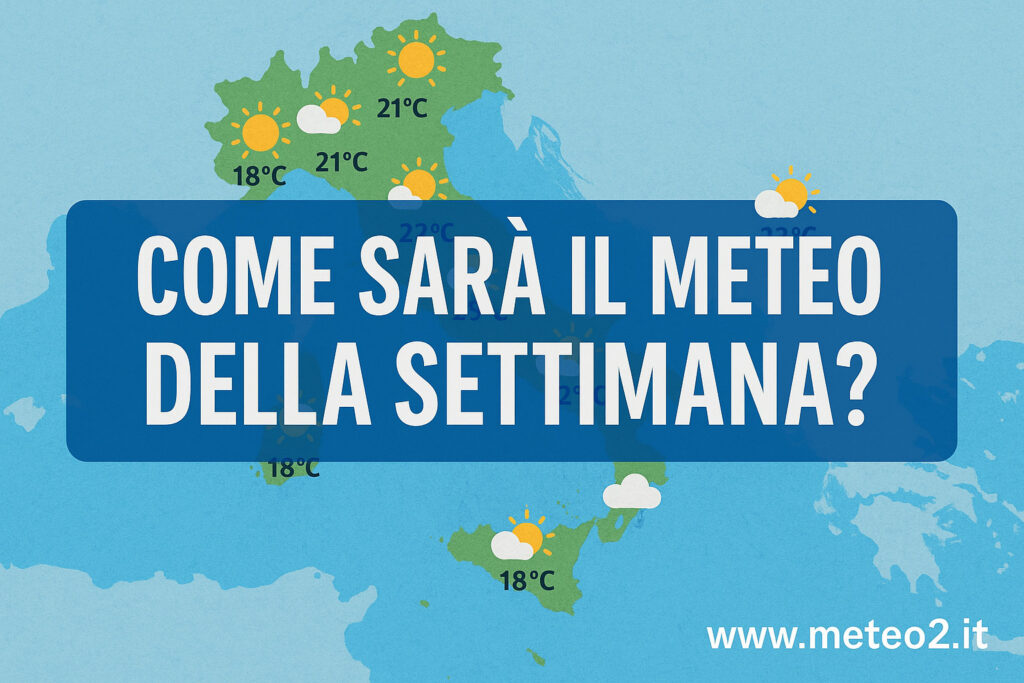 Come sarà il meteo della settimana? Ecco la tendenza giorno per giorno