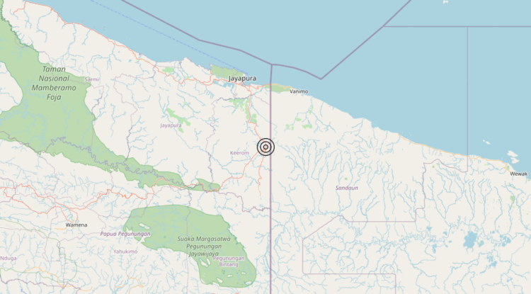 Terremoto Irian Jaya, Indonesia [Land: Indonesia] – Magnitudo 5.5