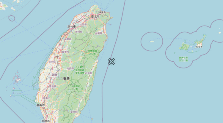 Terremoto Taiwan [Sea] – Magnitudo 5.9