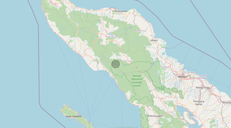 Terremoto Northern Sumatera, Indonesia [Land: Indonesia] – Magnitudo 5.8