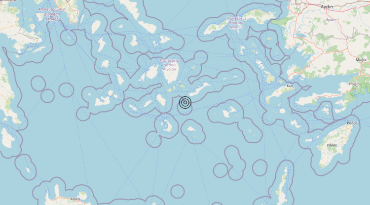 Terremoto Dodecanese Islands, Greece [Sea: Greece] – Magnitudo 5.2