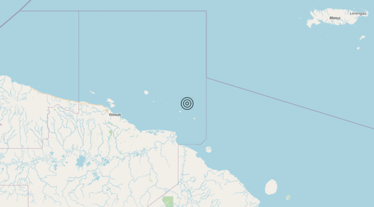 Terremoto Near north coast of New Guinea, Papua New Guinea [Sea: Papua New Guinea] – Magnitudo 6.3