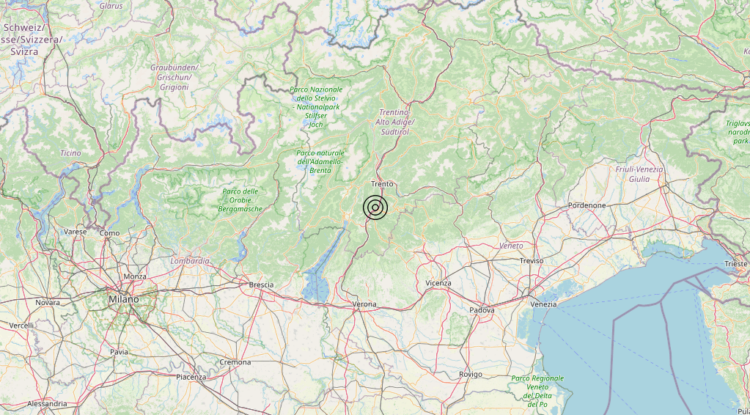 Terremoto 2 km NE Trambileno (TN) – Magnitudo 3.0