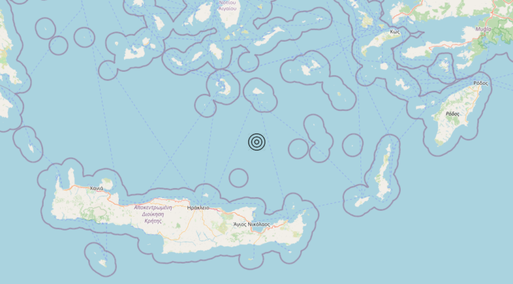 Terremoto Crete, Greece [Sea: Greece] – Magnitudo 6.0