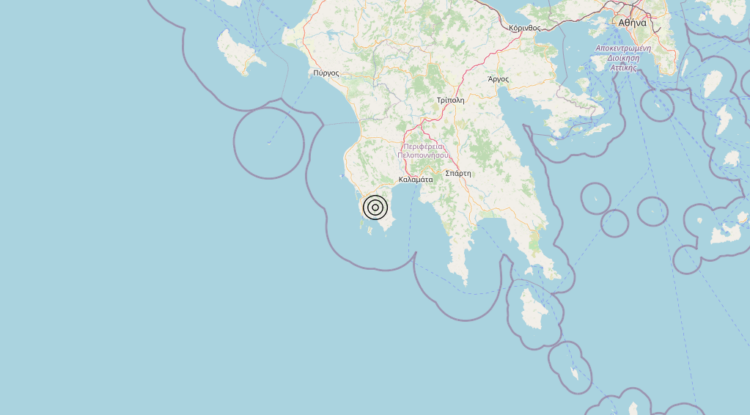 Terremoto Costa Occidentale Peloponneso (GRECIA) – Magnitudo 4.5