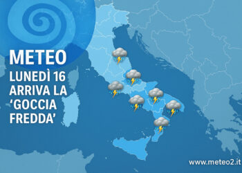 Meteo oggi: Lunedì 16 Giugno arriva la “goccia fredda”, ecco dove colpirà