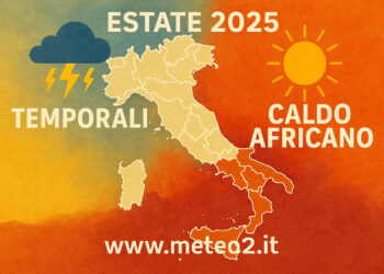 Estate 2025: il meteo spacca l’ Italia. Temporali al Nord e caldo africano al Sud
