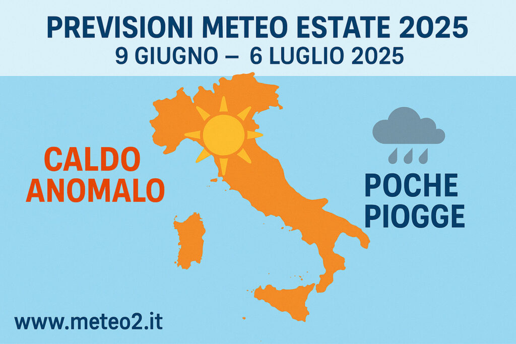 Previsioni Meteo Estate 2025: caldo anomalo e poche piogge in arrivo?